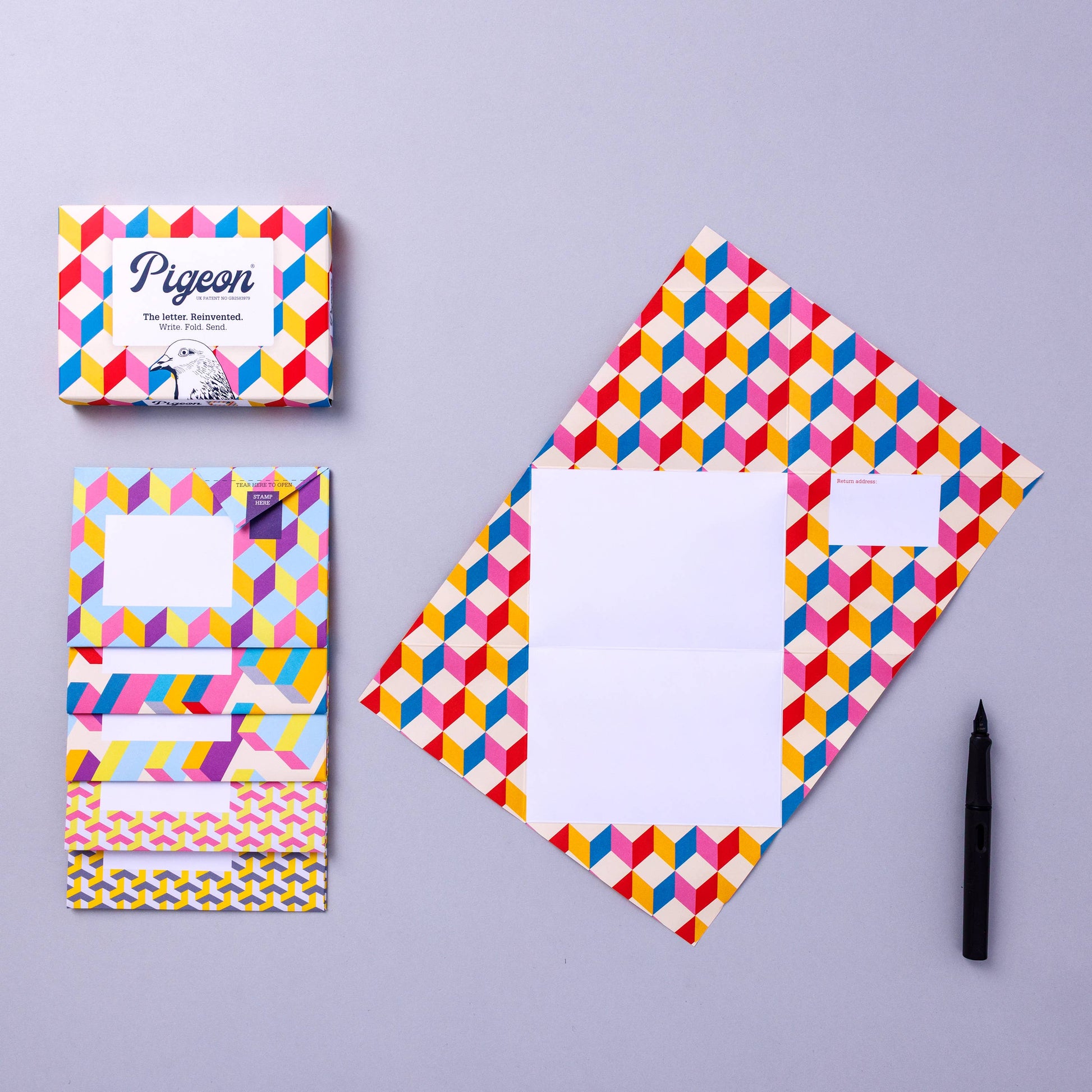 Retro pattern stationery with zany colors
