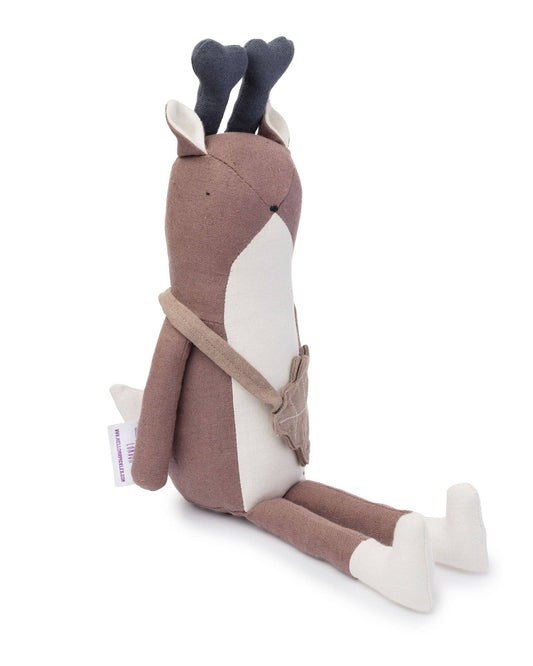 Donald The Deer soft toy by Mr Pickles in cotton and linen with recycled polyester filling.