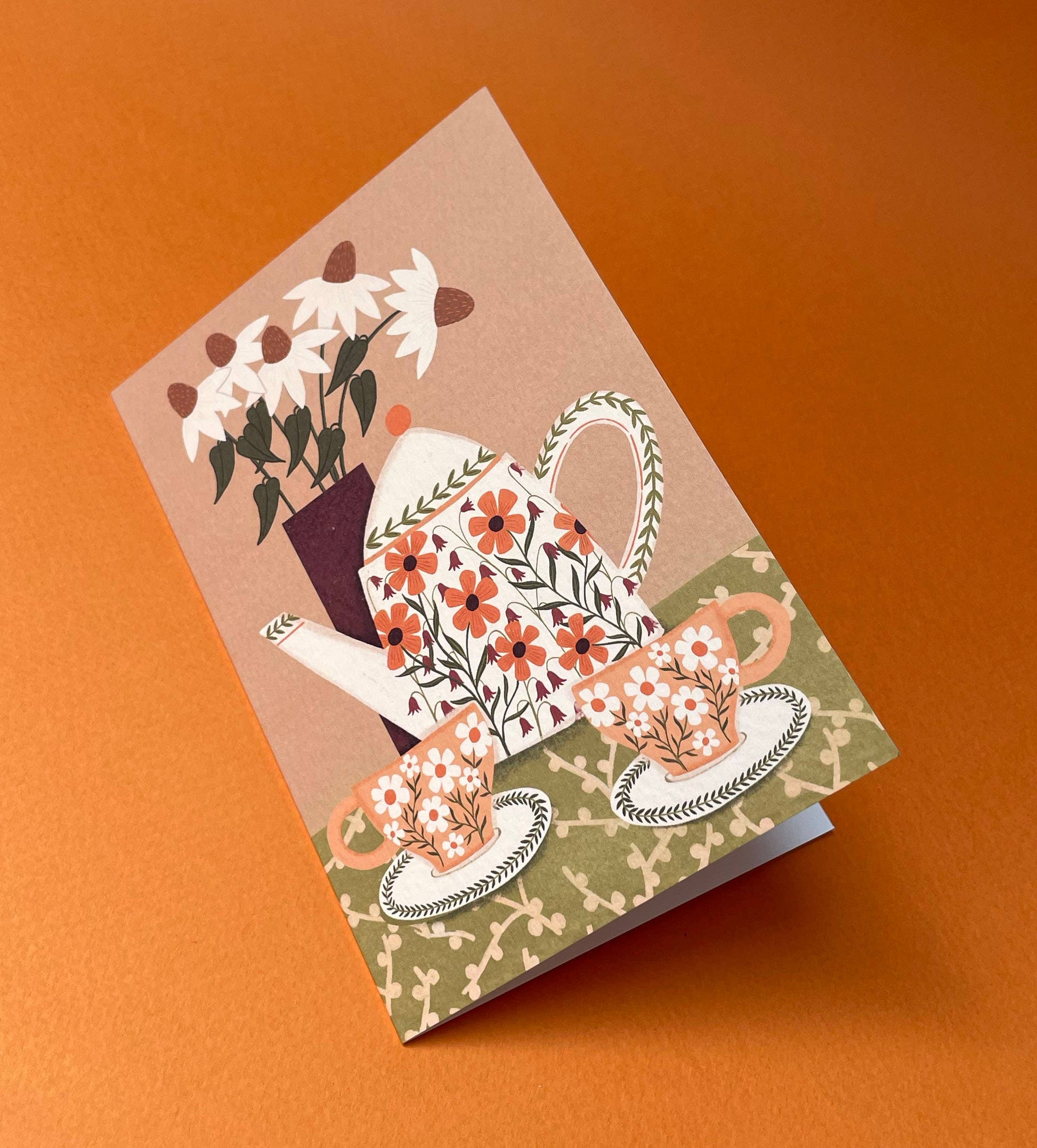 Close-up of textured Tintoretto Gesso sustainably sourced paper card