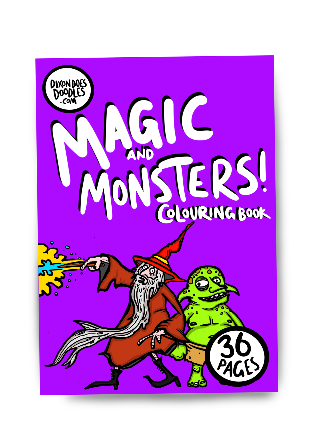 Back cover of the Magic and Monsters A5 Colouring Book