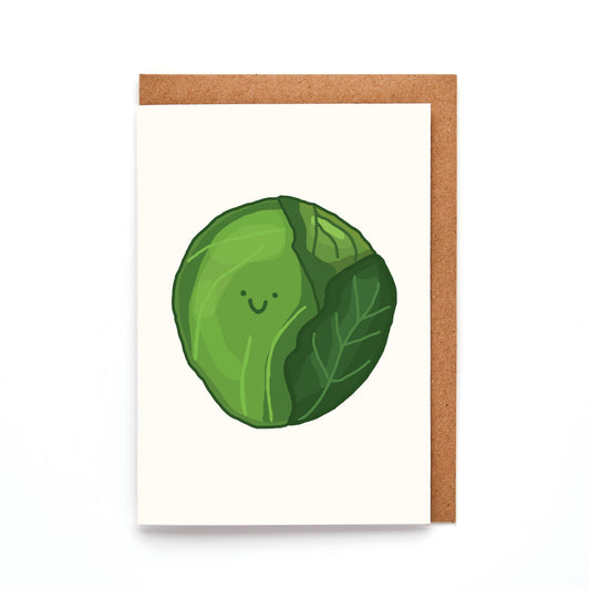 Mini Sprout Card funny Brussels sprout Christmas greeting card