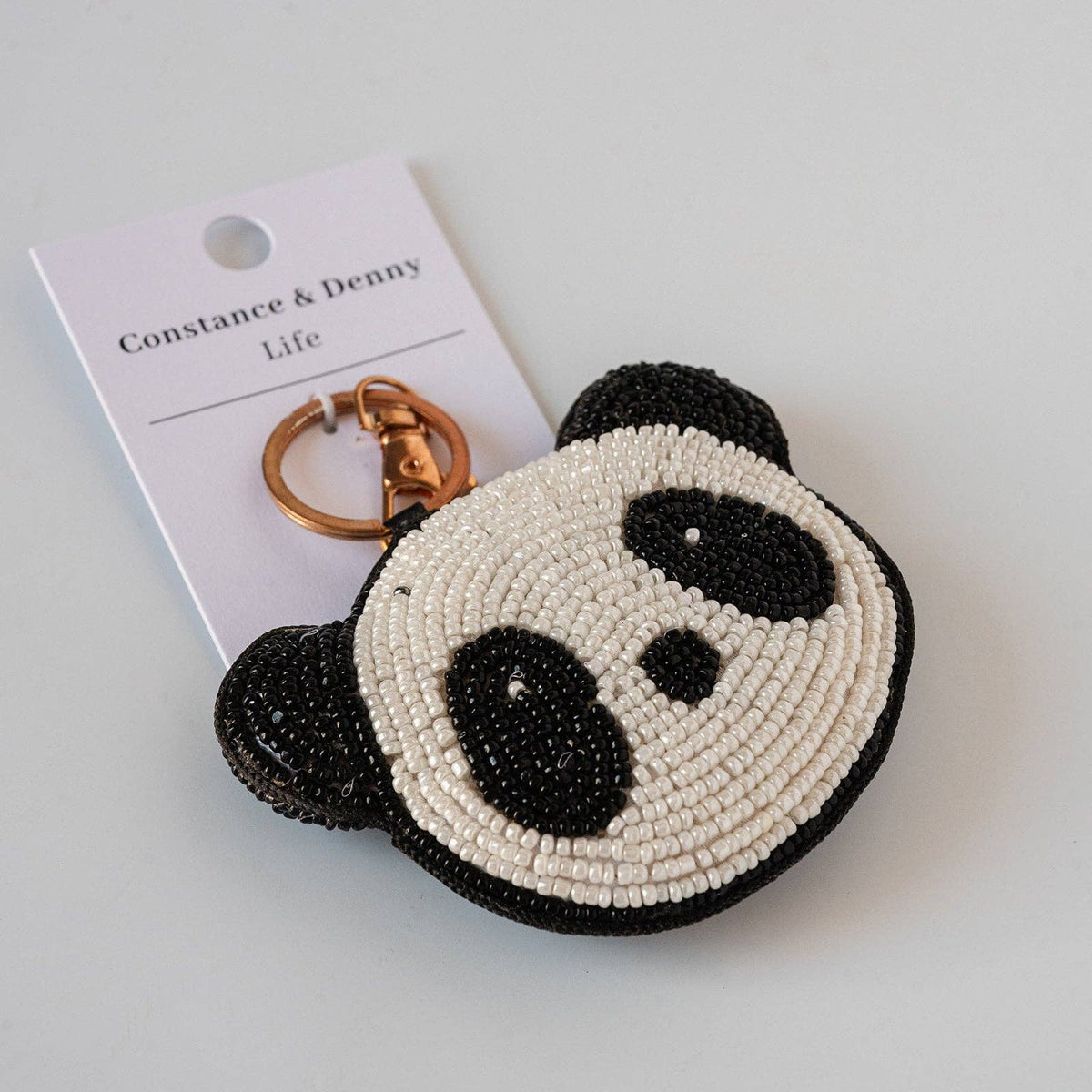 Curio hand-beaded keyring collection display