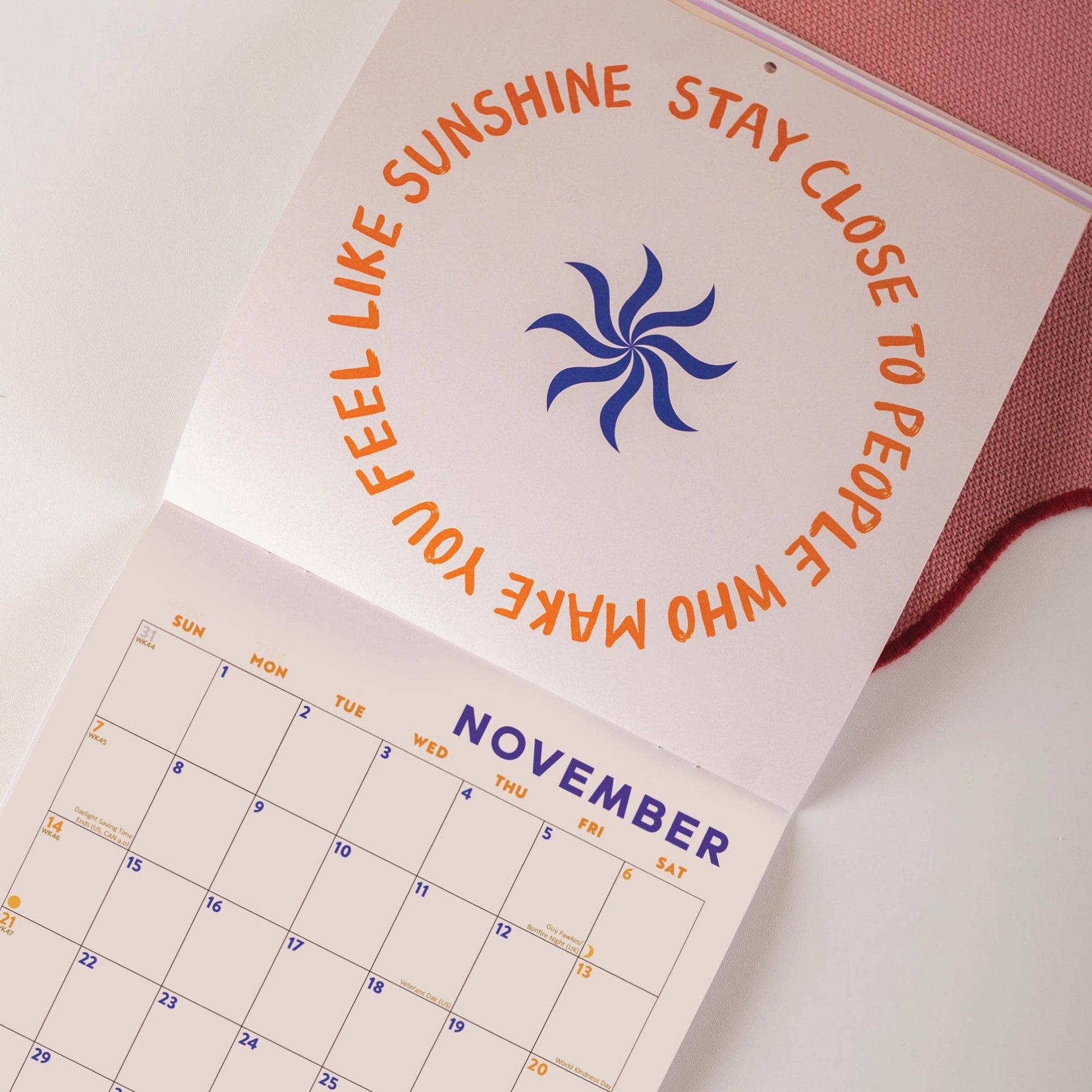 Uplifting monthly quotes in the 2027 Positivity Calendar