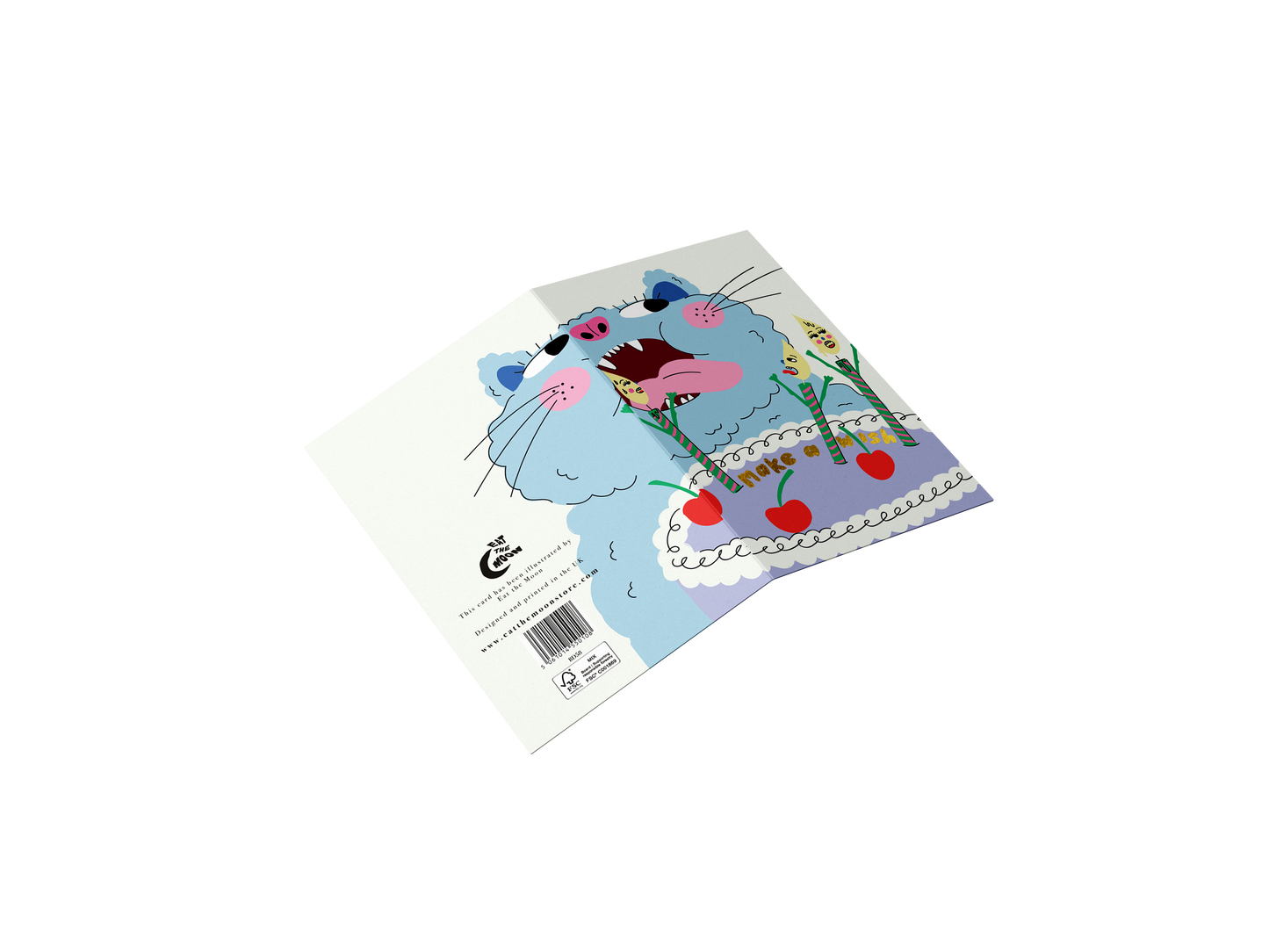 Inside detail of the sustainably sourced Make a Wish greeting card