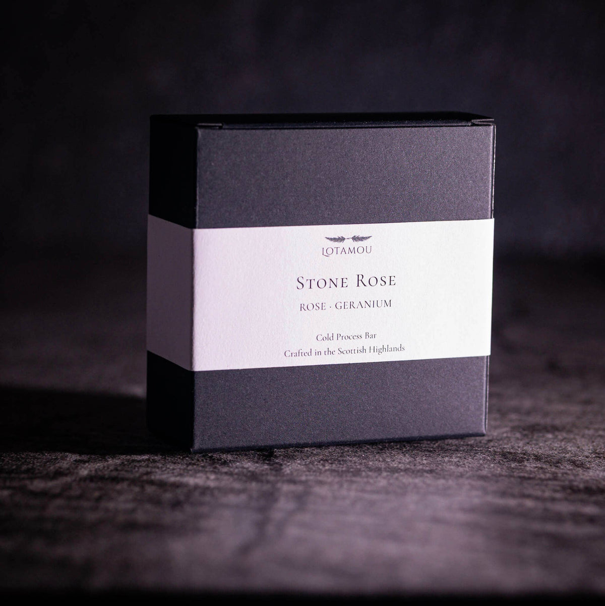 Handcrafted cold-processed rose and geranium soap bar