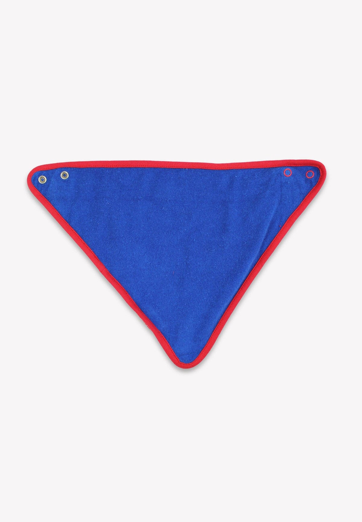 Organic London print dribble bib with adjustable popper fastening