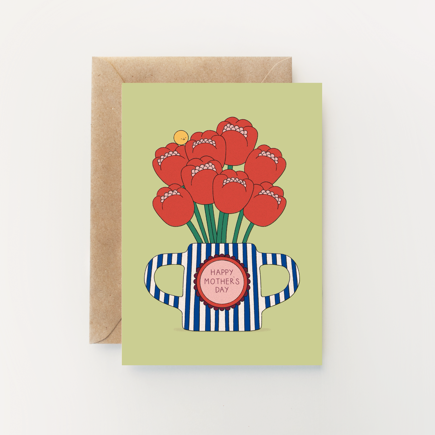 Tulip Vase Mother's Day Card by Hollie Fuller