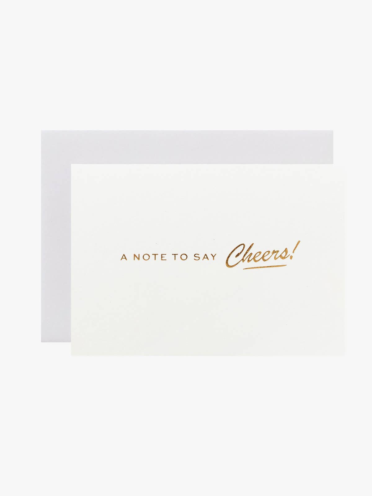Inspired by Retro Americana typography, this pocket-sized card is great to have on hand for a quick thank you note. Featuring the words "A Note To Say Cheers!" beautifully hot foil pressed in gold, each card is created by hand in Another Loop's small studio.