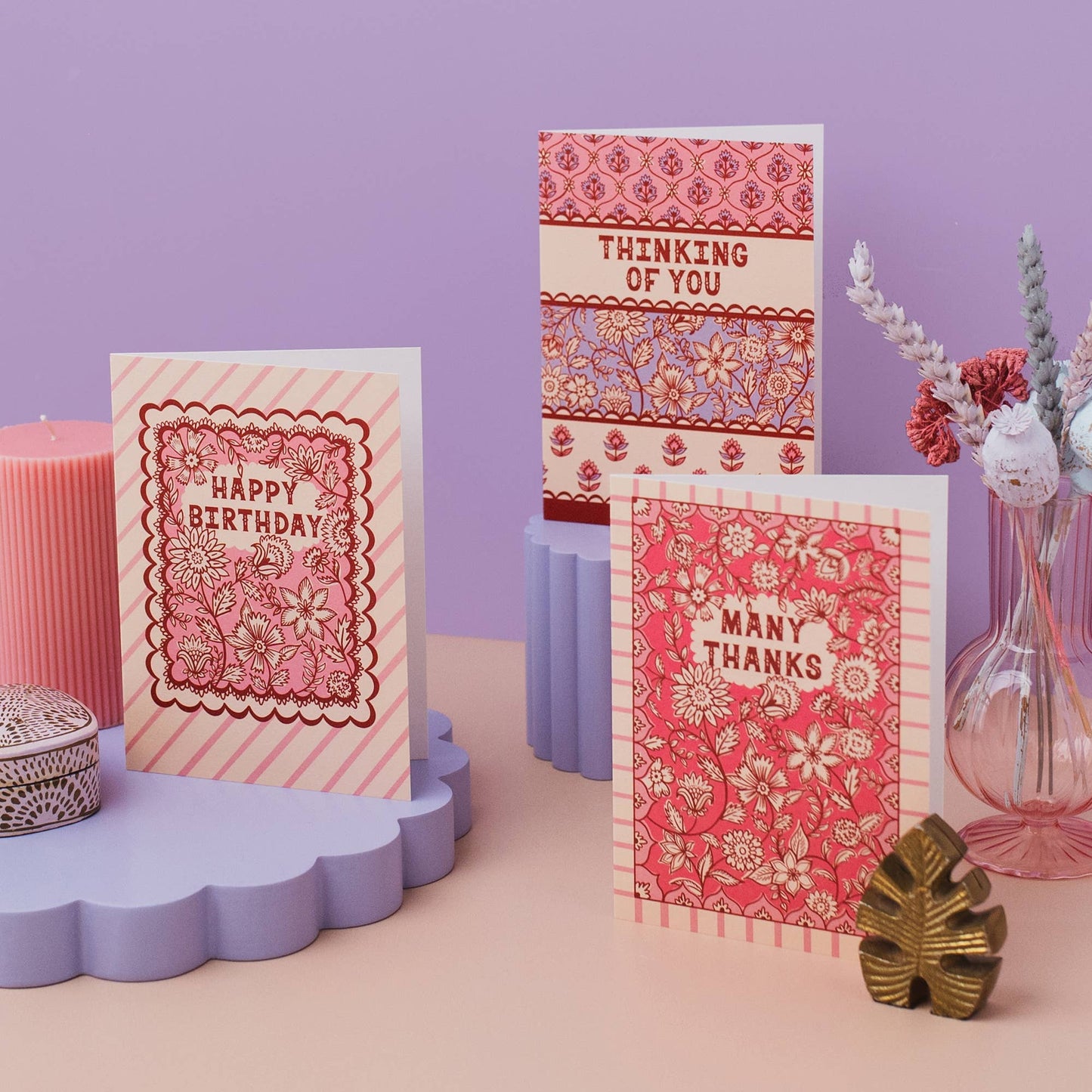 Back view of the sustainably sourced 'Lovely Sister' card, showing brand details