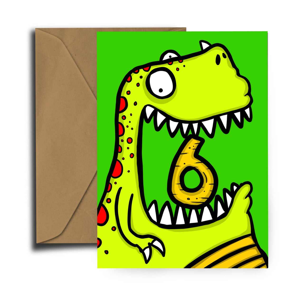 Dinosaur Age 6 Birthday Card