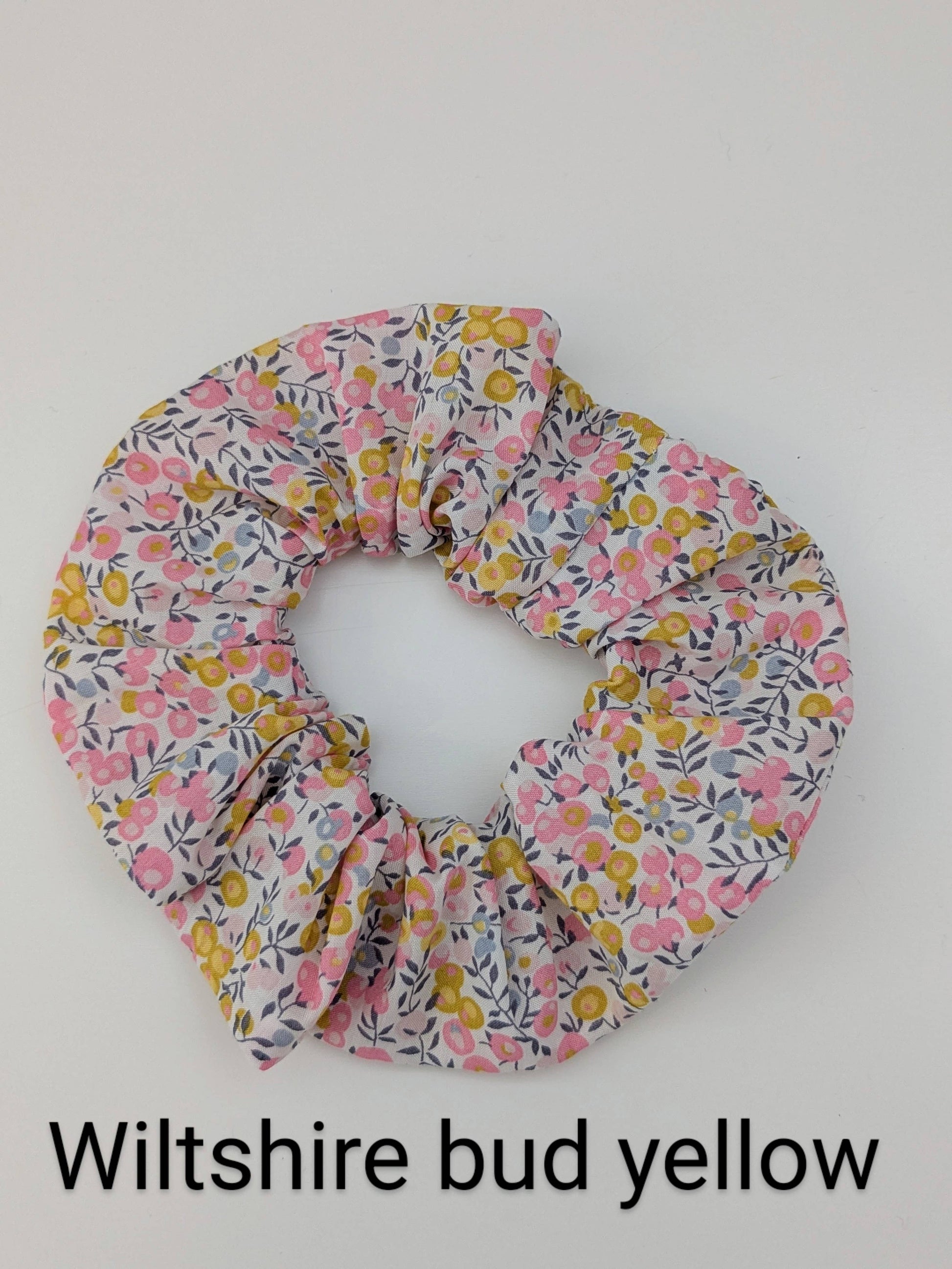 Handmade cotton scrunchie with Liberty fabric design, 9-10cm diameter