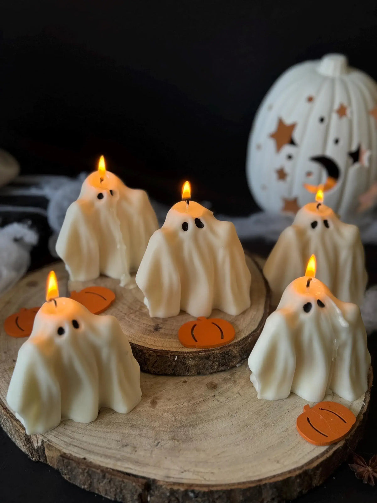Eco friendly ghost candle autumn decoration