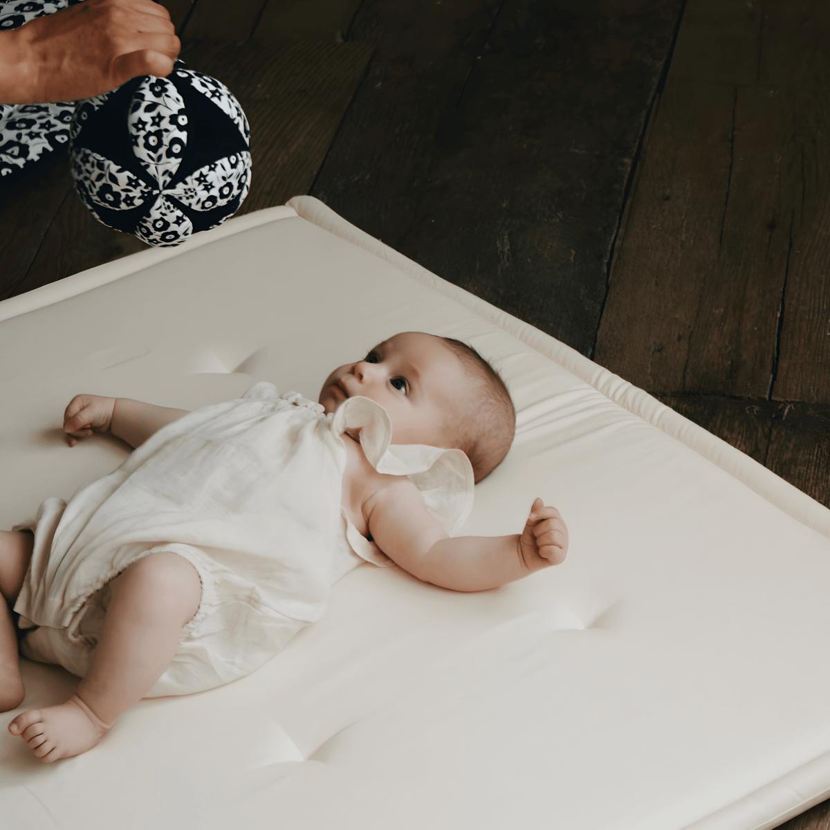 Etta Loves x Liberty baby sensory ball packaging and details