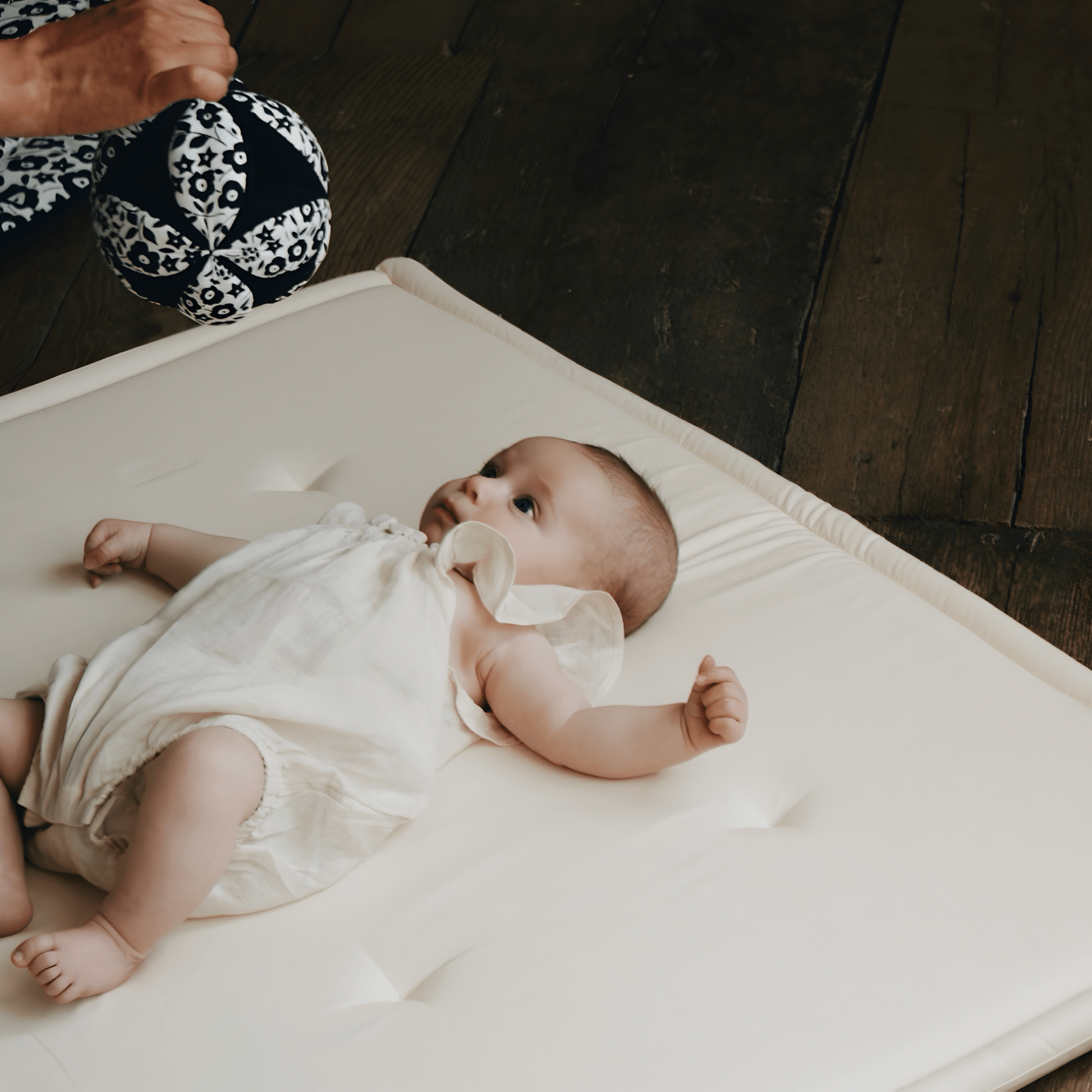 Etta Loves x Liberty baby sensory ball packaging and details