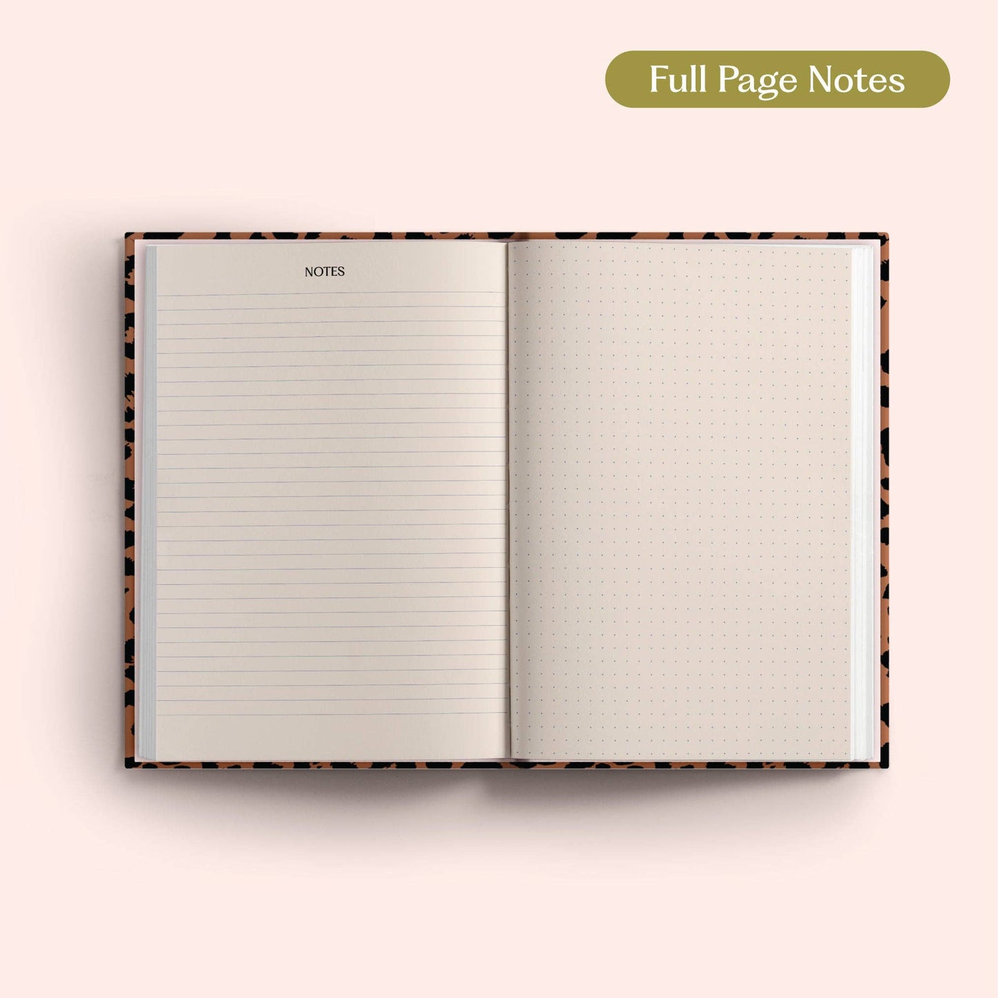 Notes page at the back of the A5 Leopard Diary