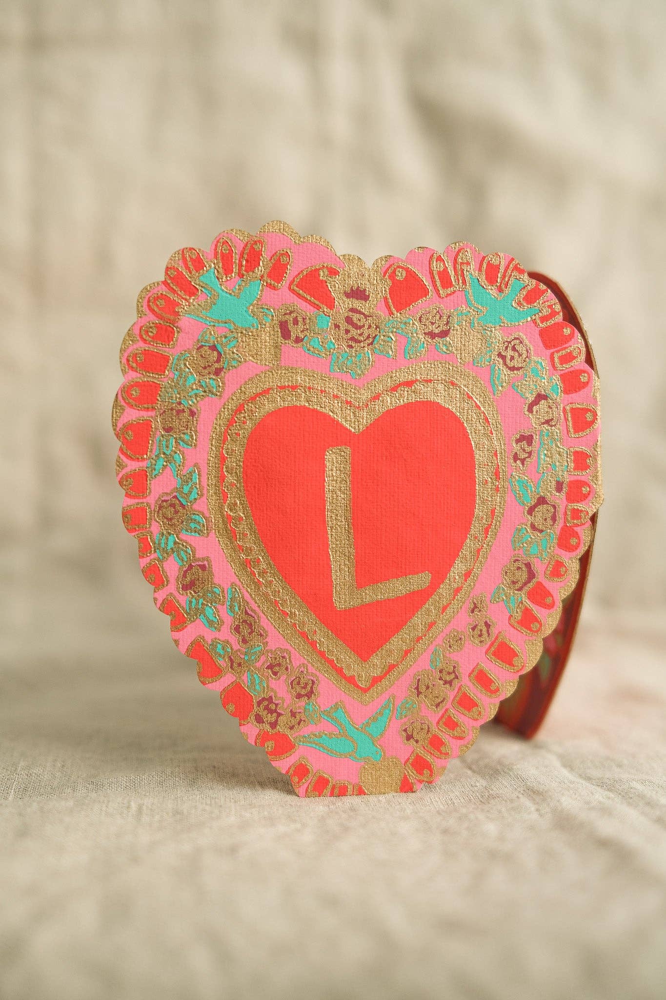 Biodegradable packaging for Love concertina card