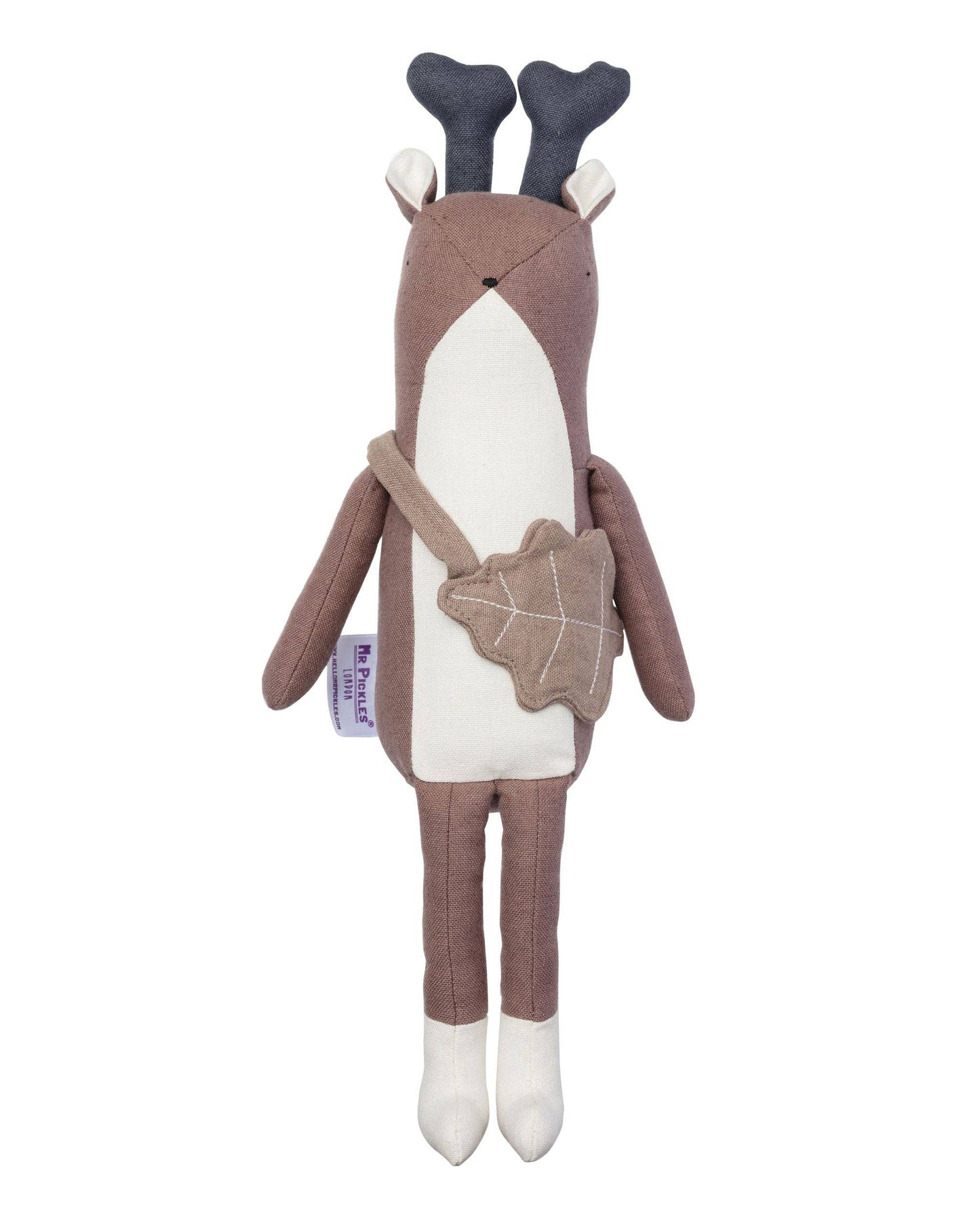 Donald The Deer soft toy by Mr Pickles in cotton and linen with recycled polyester filling.