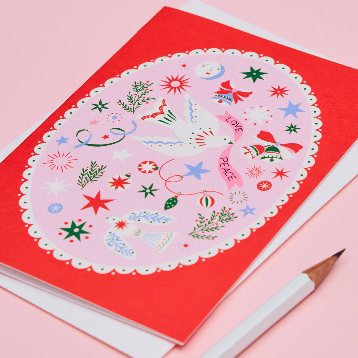 Sustainably sourced luxury Christmas card with cream envelope