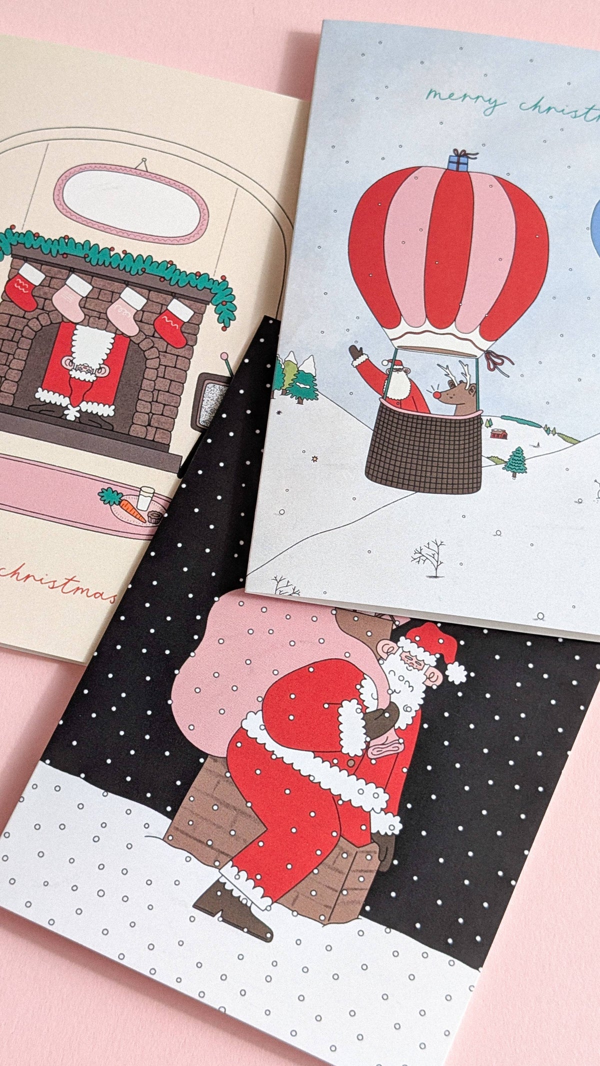 Plastic-free and recyclable festive greeting card back