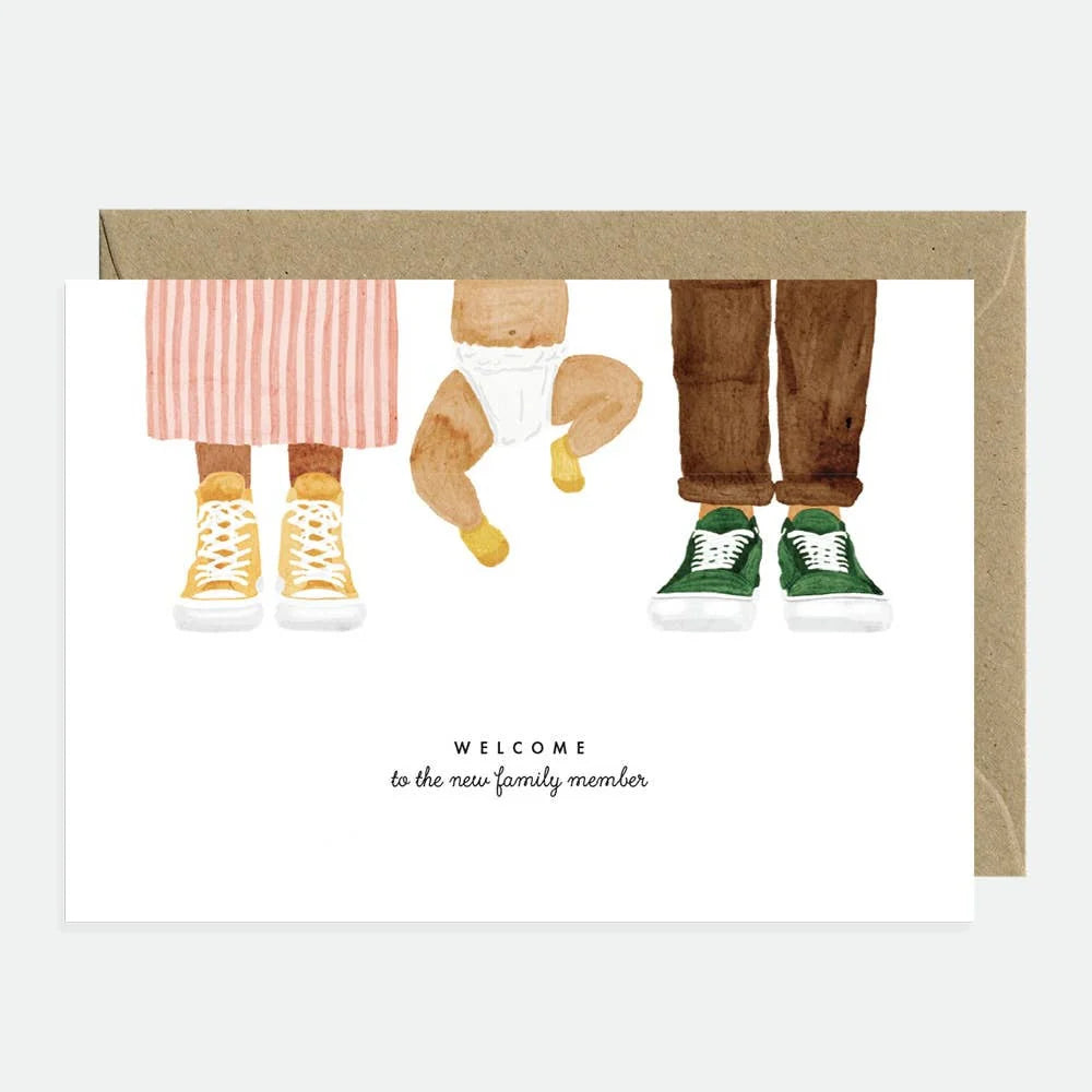 Welcome To the New Family Member baby greeting card by All the Ways to Say