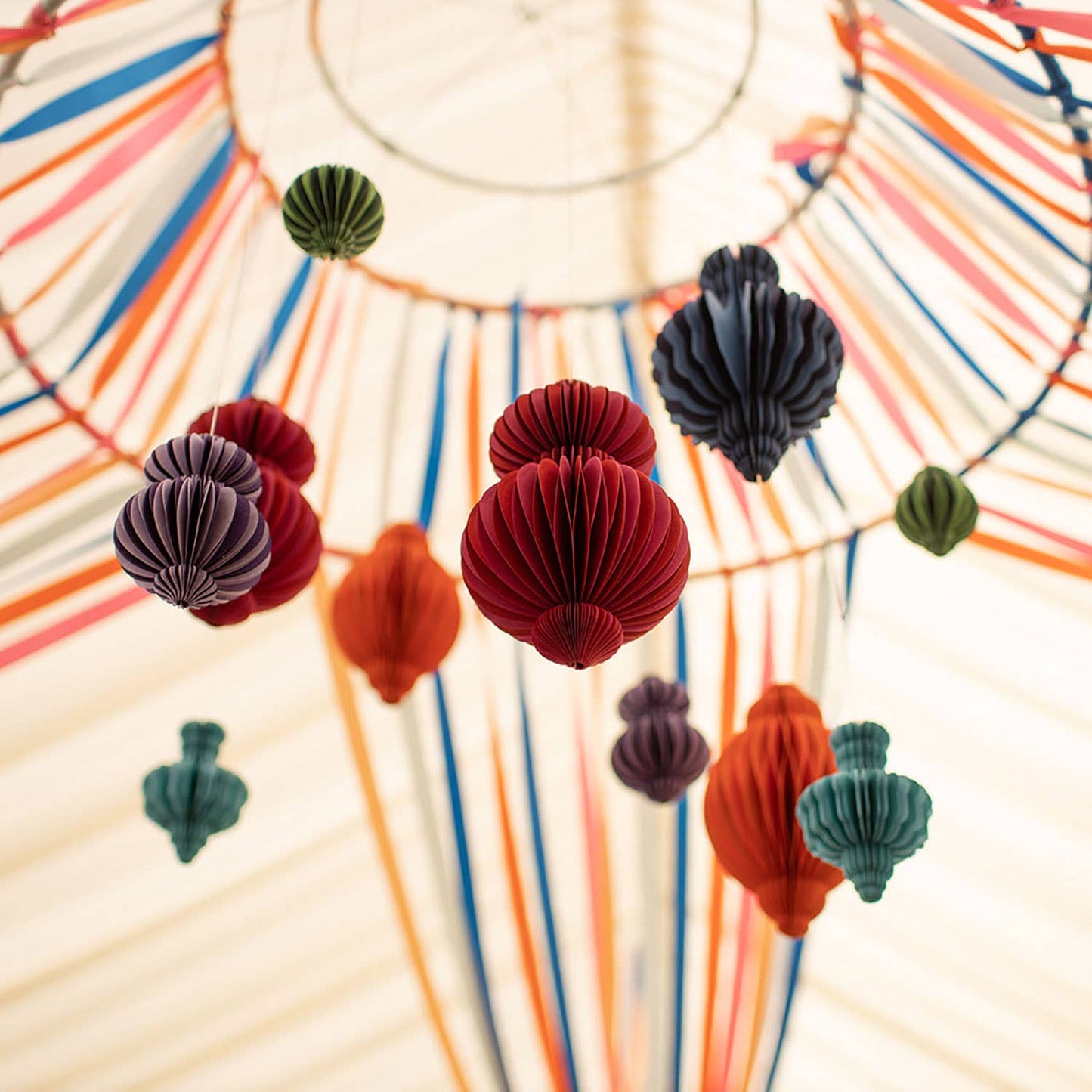 AARVEN Recycled Paper Fold-Away Bauble for Sustainable Decor