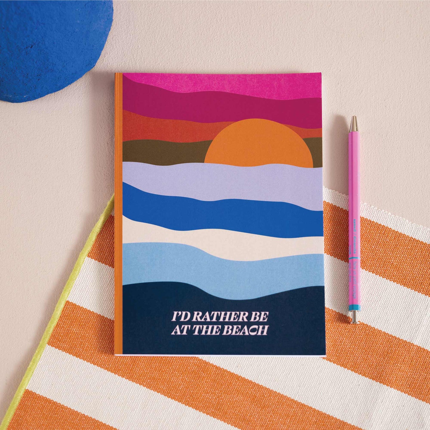 A5 Seascape Notebook cover with coastal design