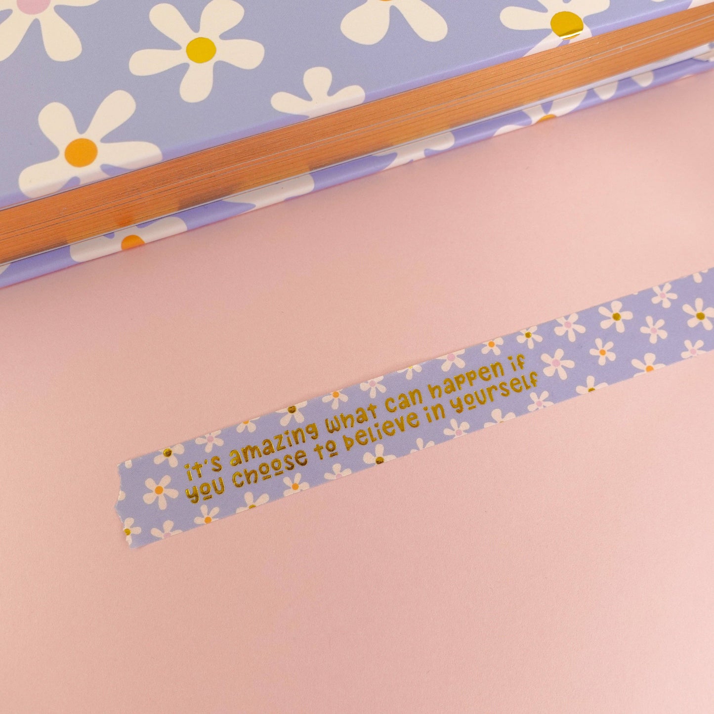 Sustainably sourced paper wrapped gold foiled washi tape