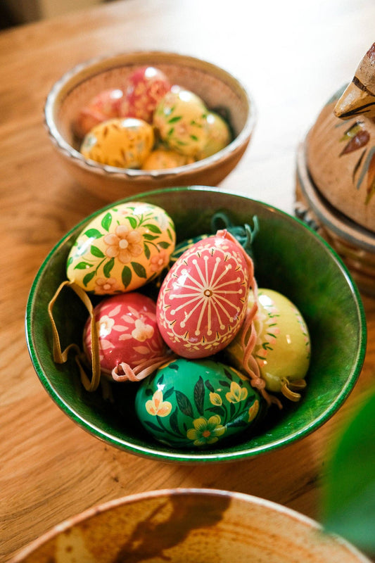 Sunburst Pink Hand-Painted Decorative Egg