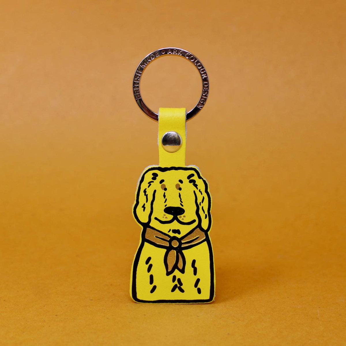 Crafted Scottish leather dog keyring