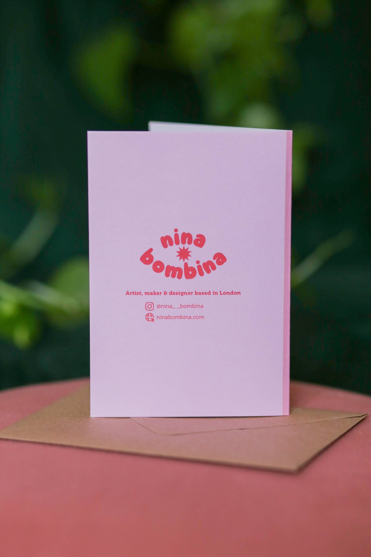 Eco-friendly A6 Christmas card with brown kraft envelope