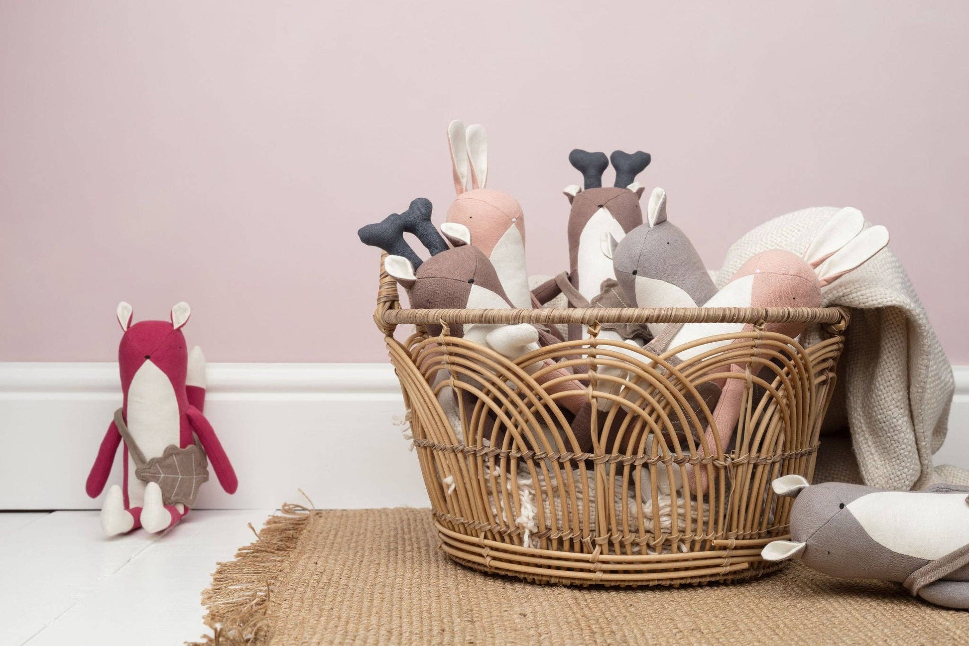 Florence the Fox soft toy sitting, showcasing recycled polyester fill