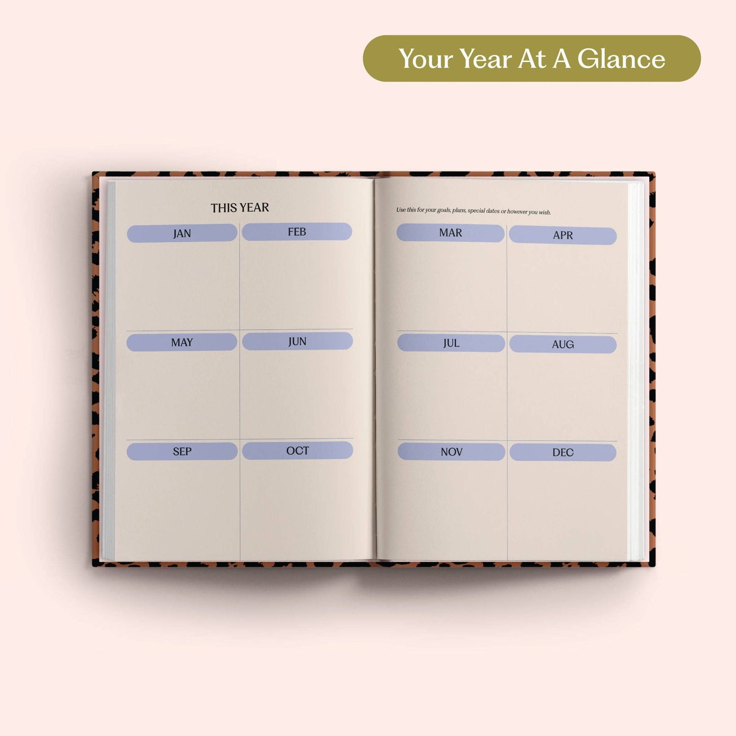 Back cover of A5 Leopard Print 2027 Diary