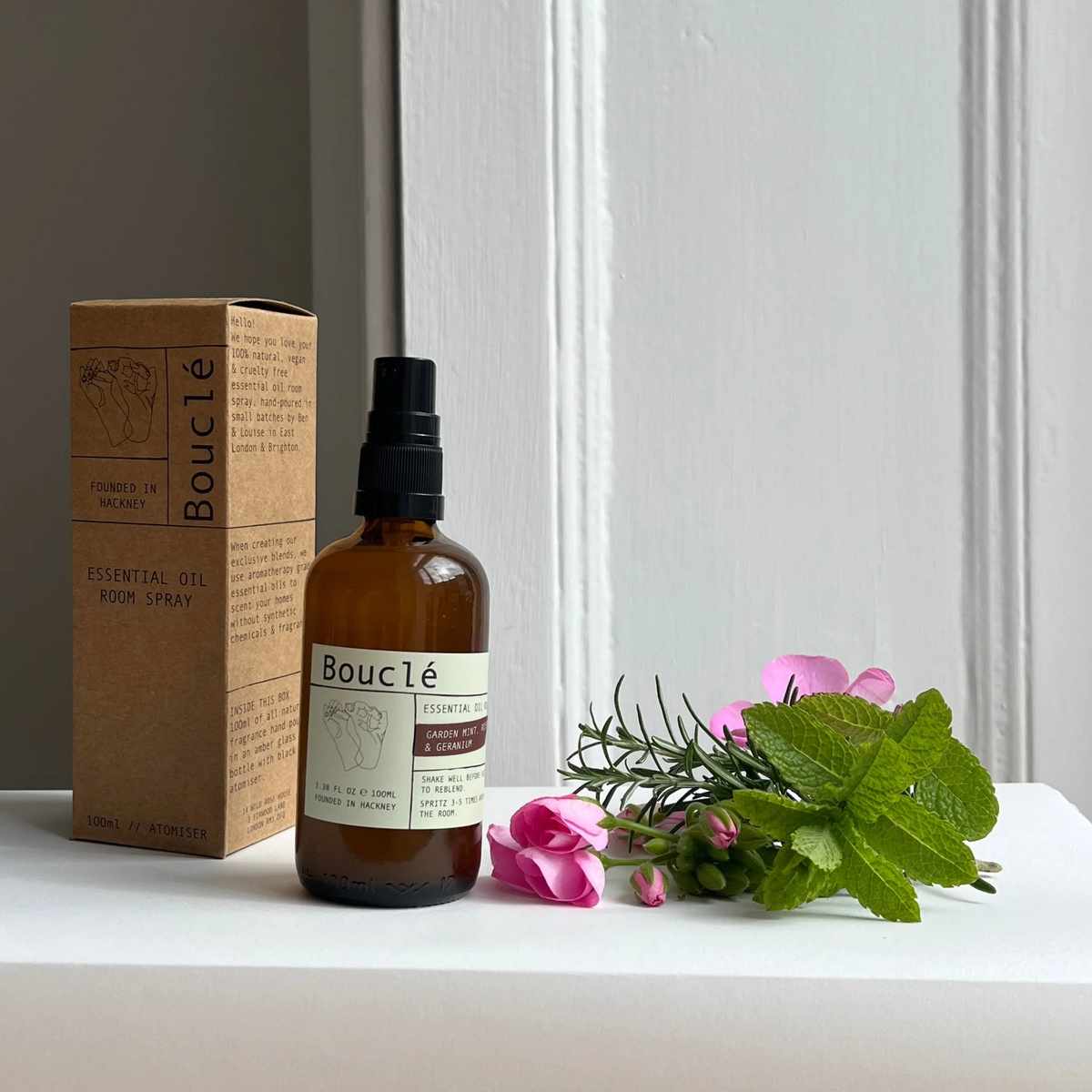 Natural essential oil room spray for focus and productivity