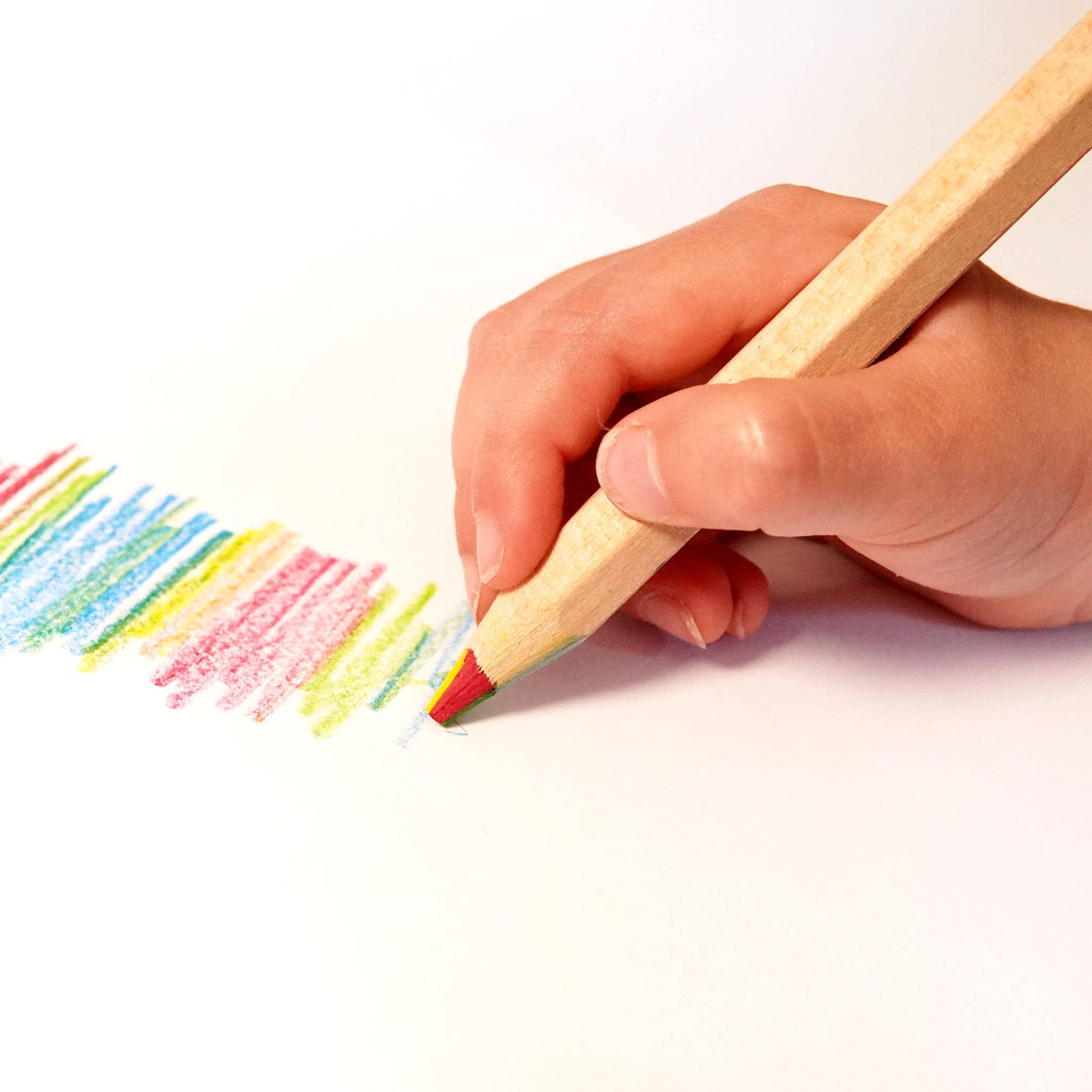 Eco-friendly stationery set featuring hexagonal wood barrels