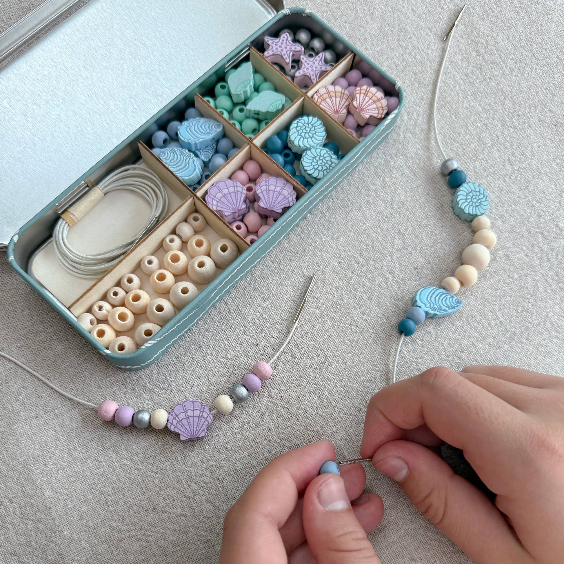Seashell Bracelet Bead Kit sustainable packaging