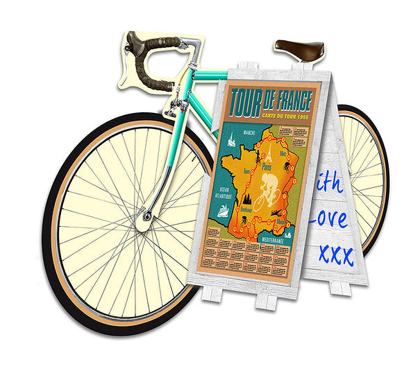 Sustainably sourced cycle card with envelope