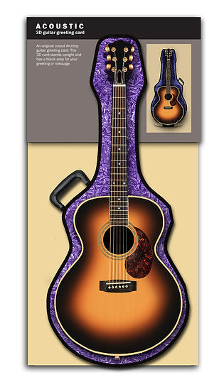Acoustic Guitar 3D Stand-Up Greeting Card