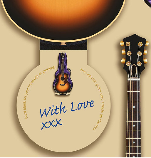 Sustainably sourced acoustic guitar card with envelope