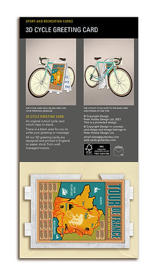 Detailed illustration of the cycle greeting card