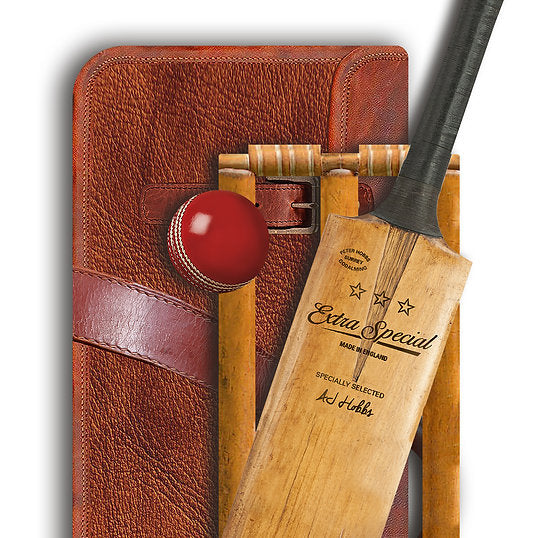 3D cutout cricket greeting card standing upright on folding base