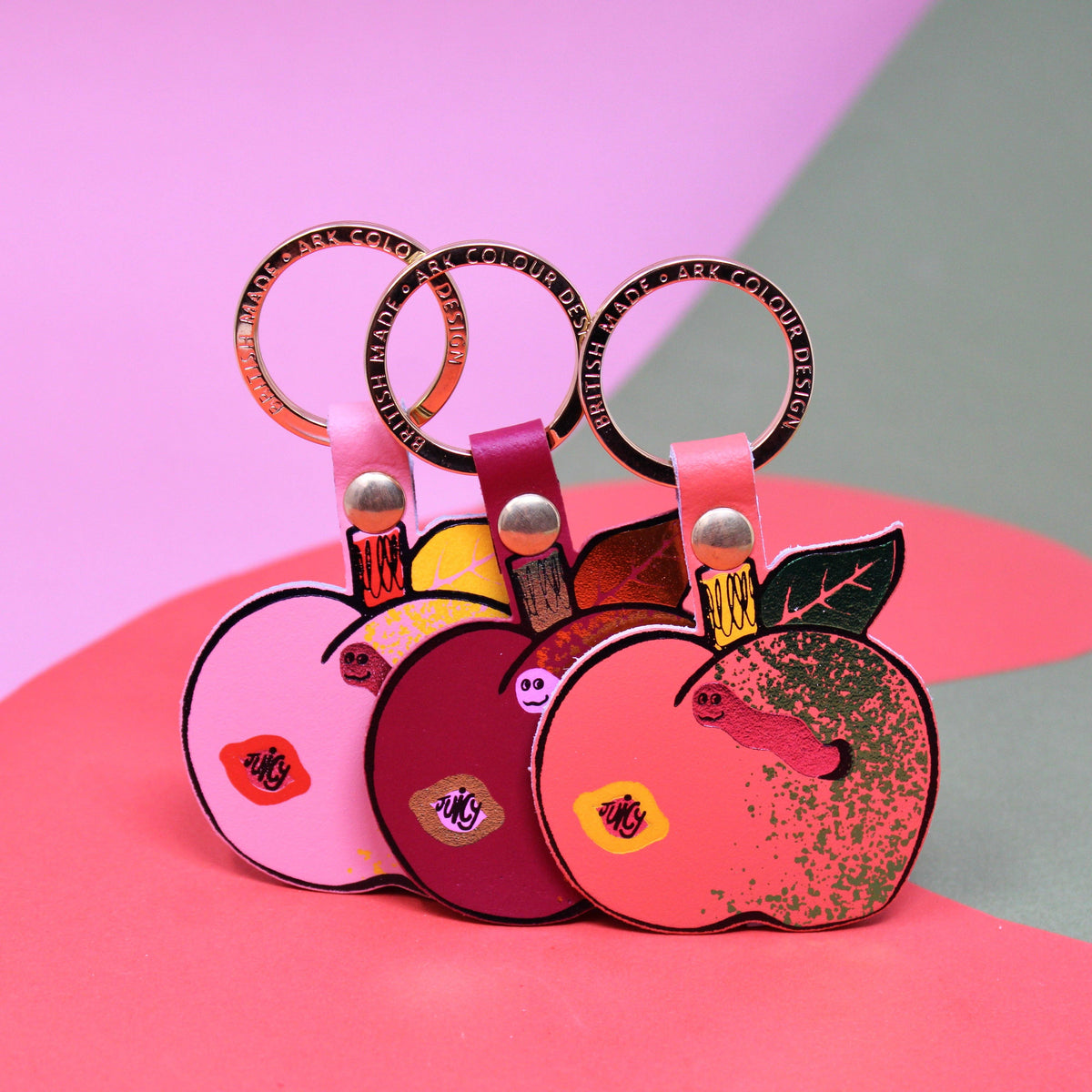 Sustainable leather keyring handcrafted in Cambridge