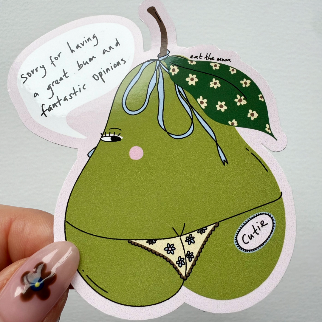 Pear glossy sticker, die cut sticker, vinyl sticker