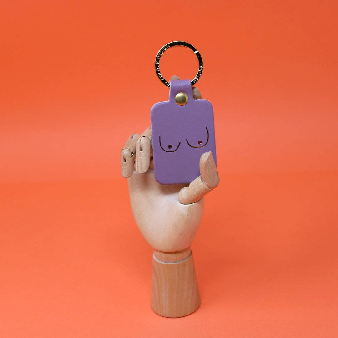 Ark Colour Design Boob Keyring | Genuine Leather