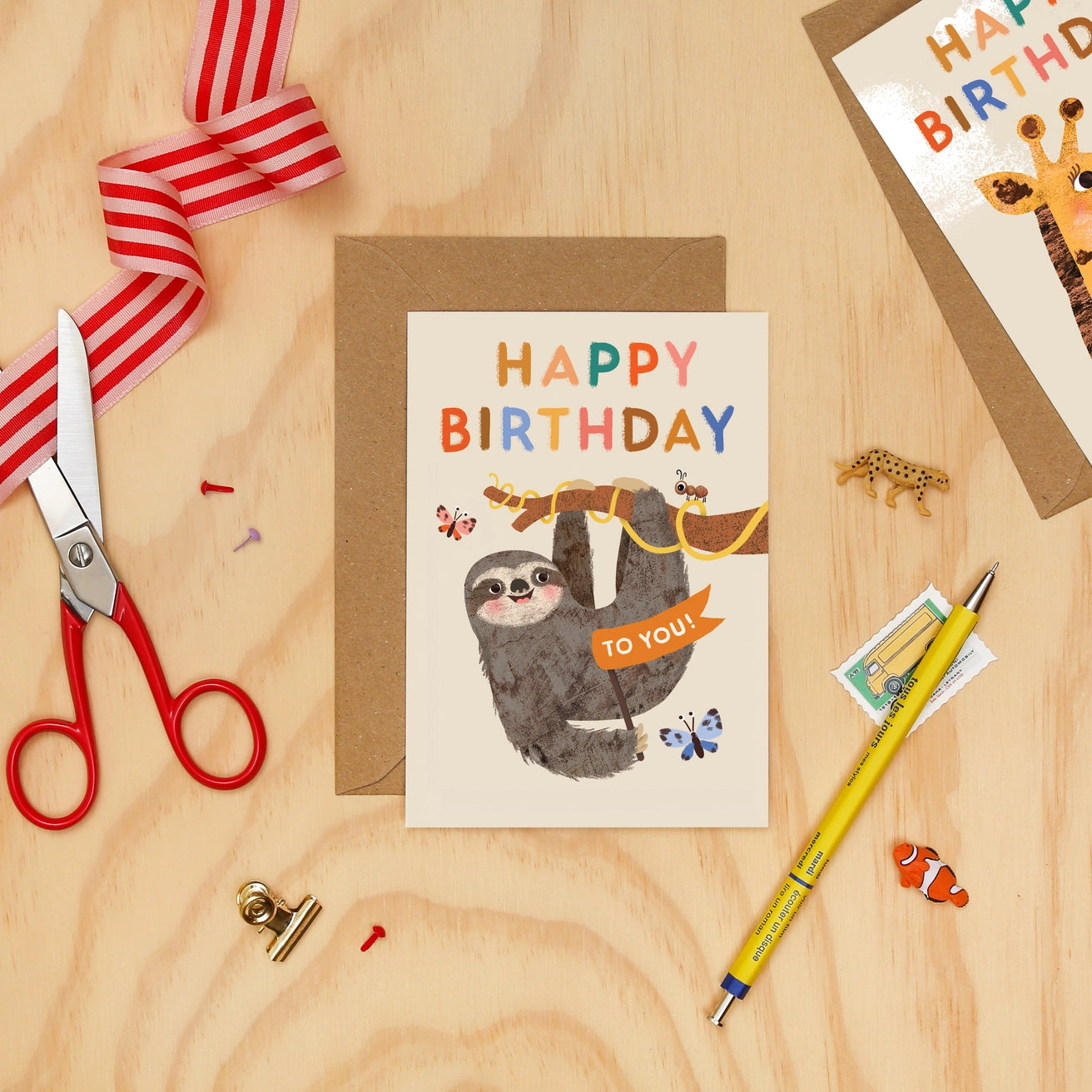 Little Menagerie Birthday Cards Multipack X 6 Kids Cards