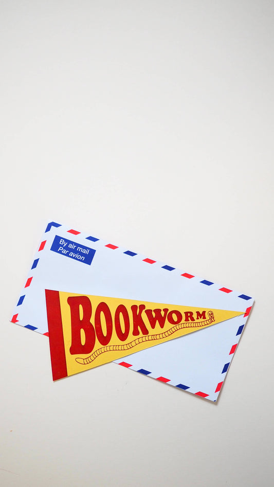 Bookworm pennant card