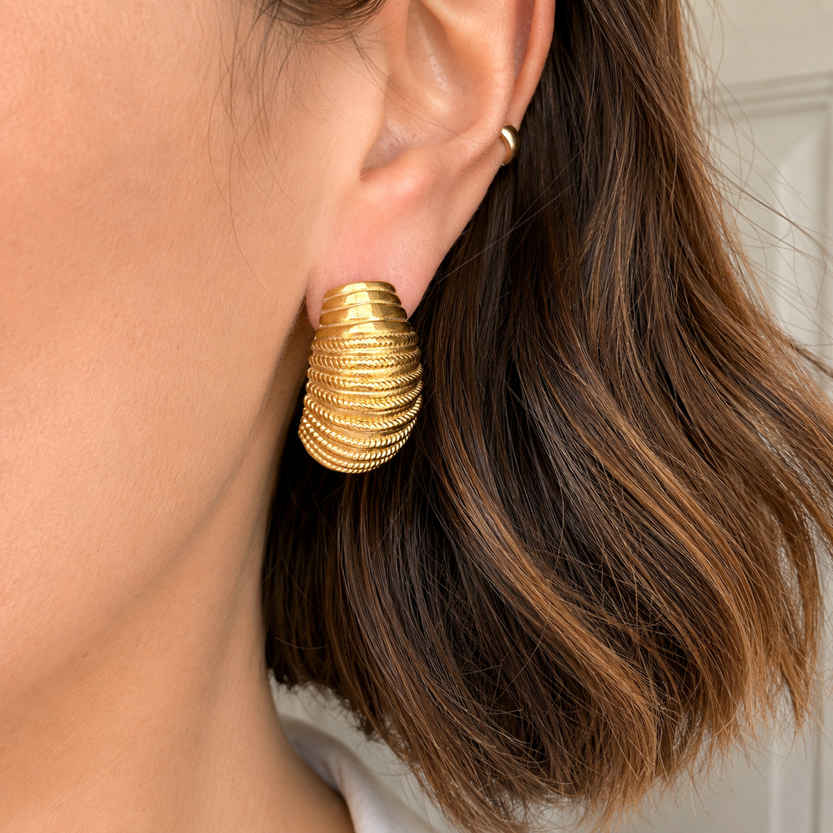 Everyday Statement Dynasty Stud Earrings in Gold