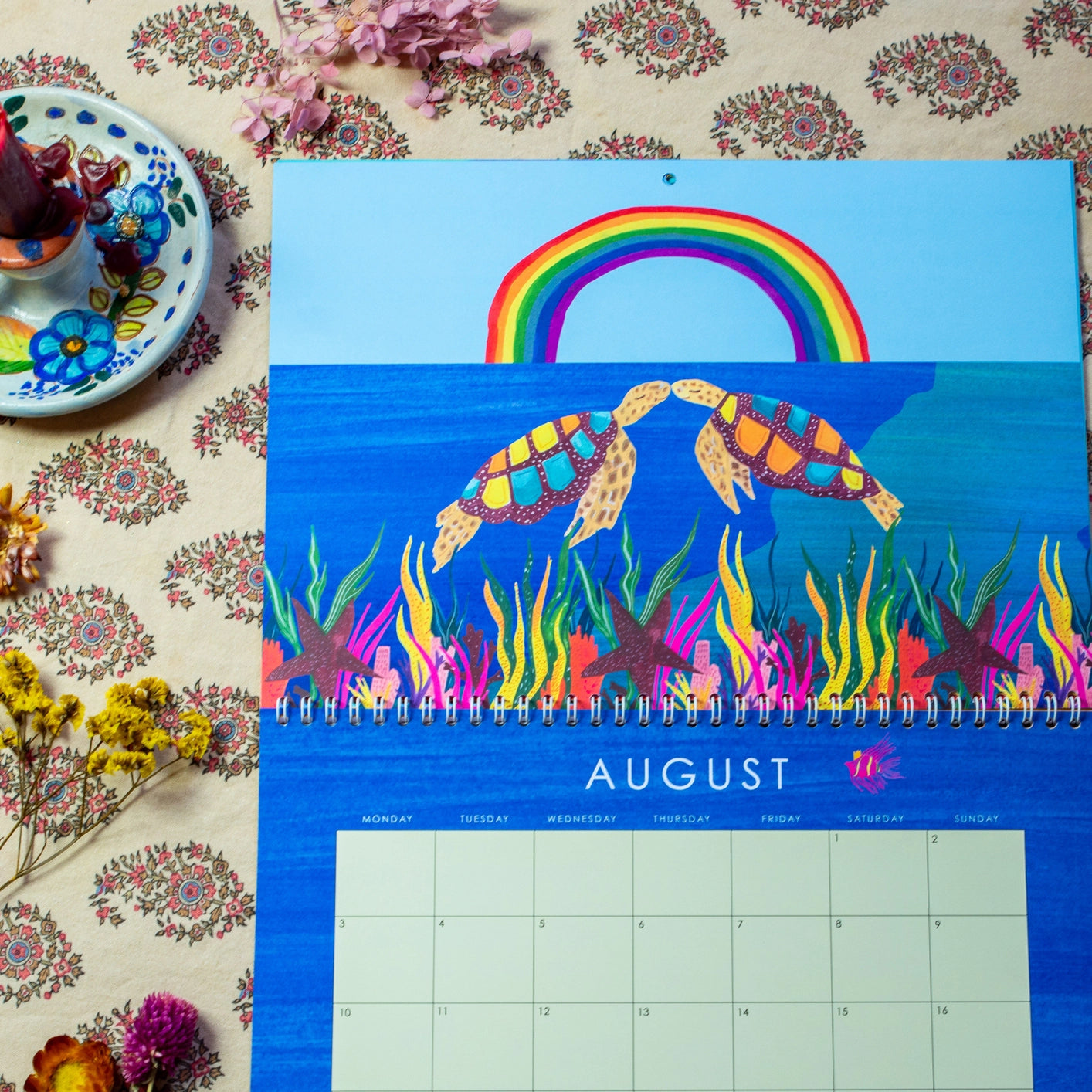 2026 wildlife art calendar by Hutch Cassidy, eco-friendly printed on recycled premium paper

