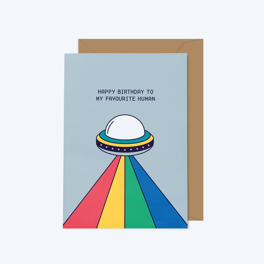 Happy Birthday To My Favourite Human Greeting Card