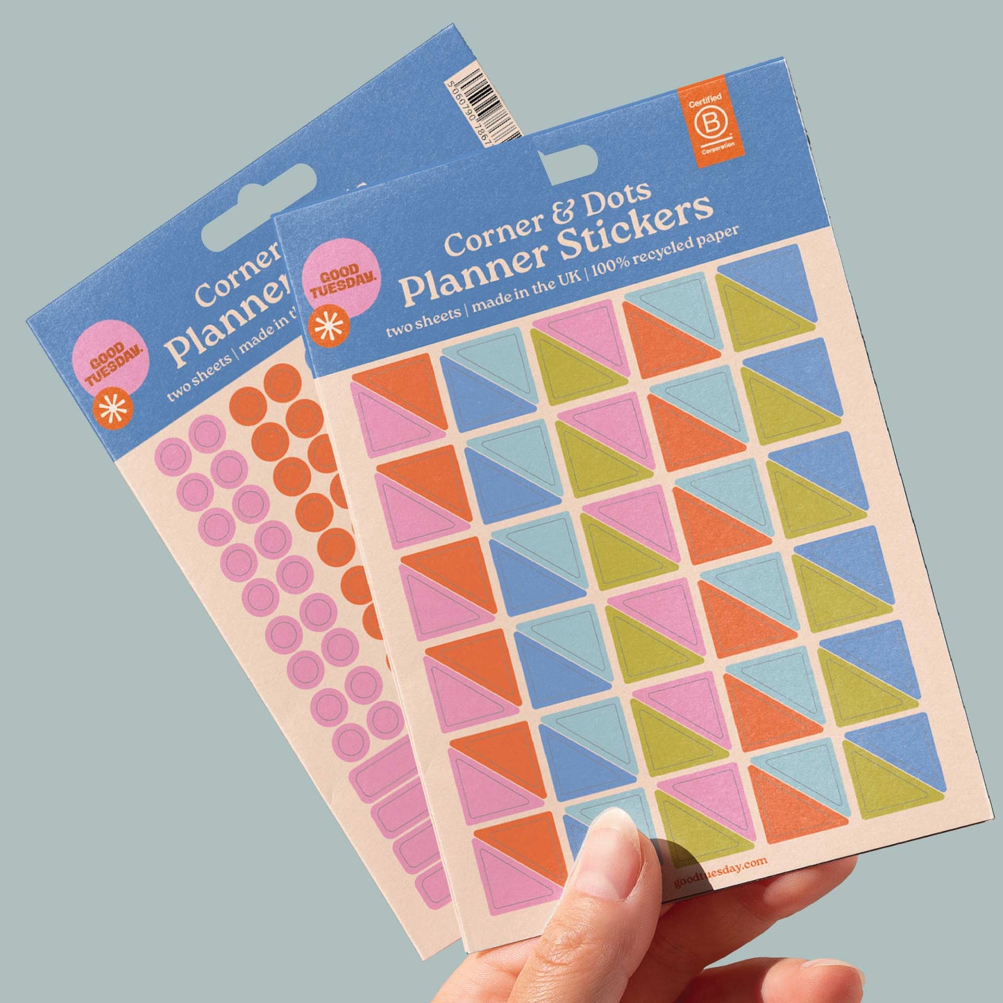 Biodegradable stickers for bullet journals
