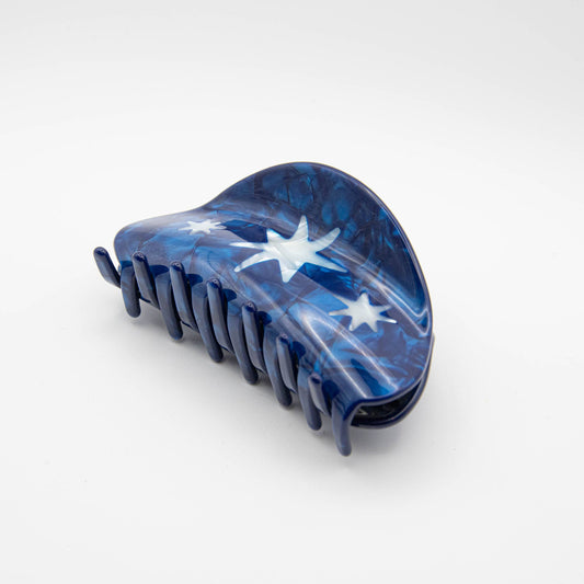 Pepper You Hand Drawn Star Medium Hair Claw Clip, 9.5cm, for secure hold.